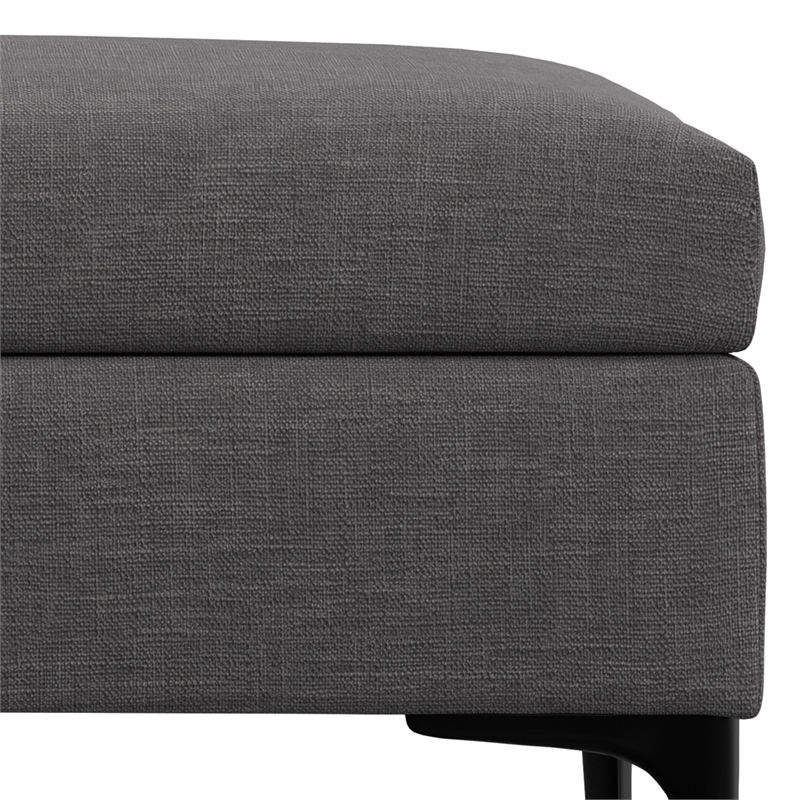 Rebecca 36 inch Wide  Rectangular Coffee Table Storage Ottoman in Slate Gray