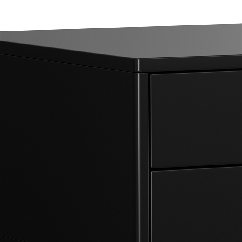 Harper 22 inch Wide Solid Wood Mid Century Modern End Table in Black