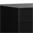 Harper 22 inch Wide Solid Wood Mid Century Modern End Table in Black