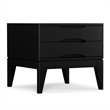 Harper 22 inch Wide Solid Wood Mid Century Modern End Table in Black