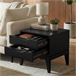 Harper 22 inch Wide Solid Wood Mid Century Modern End Table in Black