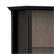 Amherst 30 inch x 70 inch Solid Wood Transitional 5 Shelf Bookcase in Black/Smoky Brown