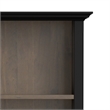 Amherst 30 inch x 70 inch Solid Wood Transitional 5 Shelf Bookcase in Black/Smoky Brown
