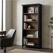 Amherst 30 inch x 70 inch Solid Wood Transitional 5 Shelf Bookcase in Black/Smoky Brown