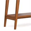 Draper 42 inch Wide Solid Wood Mid Century Modern Console Table in Teak Brown