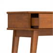 Draper 42 inch Wide Solid Wood Mid Century Modern Console Table in Teak Brown