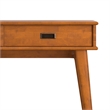 Draper 42 inch Wide Solid Wood Mid Century Modern Console Table in Teak Brown