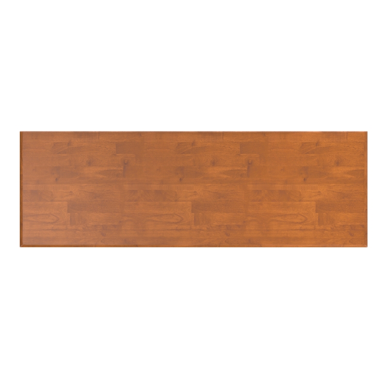 Draper 42 inch Wide Solid Wood Mid Century Modern Console Table in Teak Brown