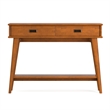 Draper 42 inch Wide Solid Wood Mid Century Modern Console Table in Teak Brown