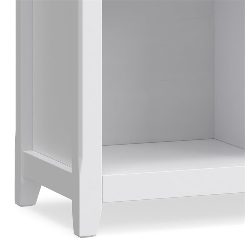 Amherst 57 inch Wide Solid Wood Transitional 8 Cube Storage Sofa Table in White