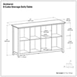 Amherst 57 inch Wide Solid Wood Transitional 8 Cube Storage Sofa Table in White