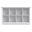 Amherst 57 inch Wide Solid Wood Transitional 8 Cube Storage Sofa Table in White
