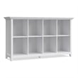 Amherst 57 inch Wide Solid Wood Transitional 8 Cube Storage Sofa Table in White