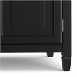 Connaught 67 inch Wide Solid Wood Traditional Large Sideboard Buffet Storage Cabinet in Black