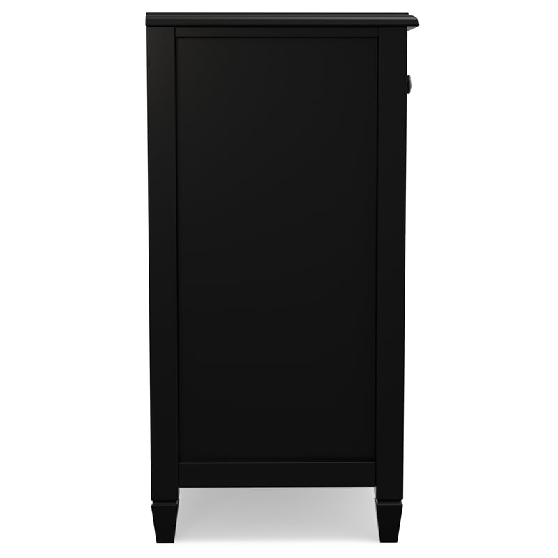 Connaught 67 inch Wide Solid Wood Traditional Large Sideboard Buffet Storage Cabinet in Black