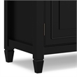 Connaught 67 inch Wide Solid Wood Traditional Large Sideboard Buffet Storage Cabinet in Black