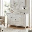 Bedford 54 inch Wide Solid Wood Transitional Sideboard Buffet in White