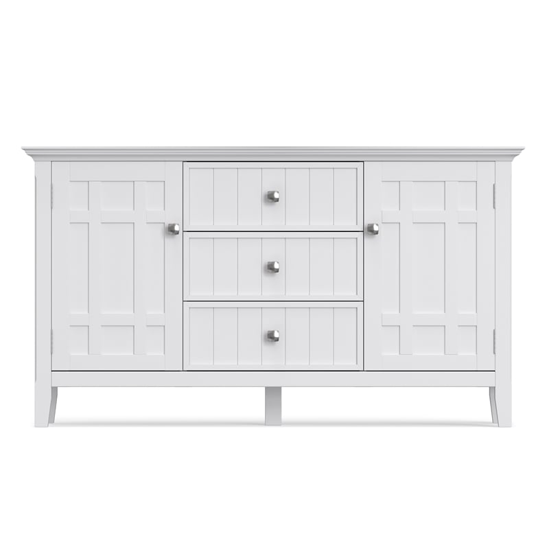 Bedford 54 inch Wide Solid Wood Transitional Sideboard Buffet in White