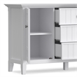 Bedford 54 inch Wide Solid Wood Transitional Sideboard Buffet in White