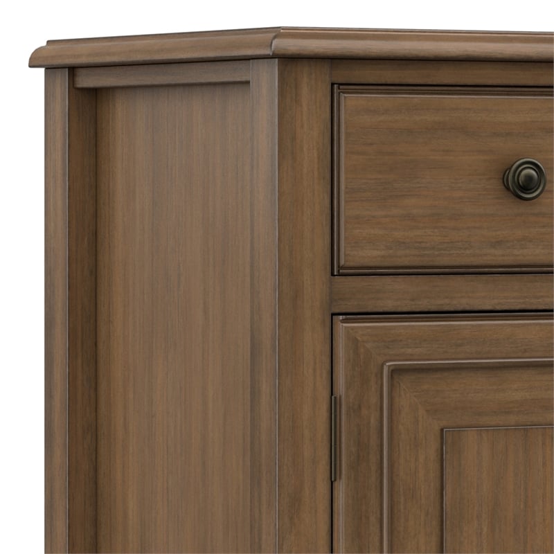 Connaught 67 inch Wide Solid Wood Traditional Large Sideboard Buffet Storage Cabinet in Rustic Natural Aged Brown