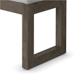 Milltown 27 inch Wide Solid Wood Contemporary Footstool Small Ottoman Bench in Light Stone Grey