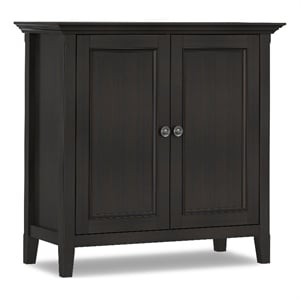 Amherst 37 inch Wide Solid Wood Transitional 2 Door Storage Cabinet in Hickory Brown