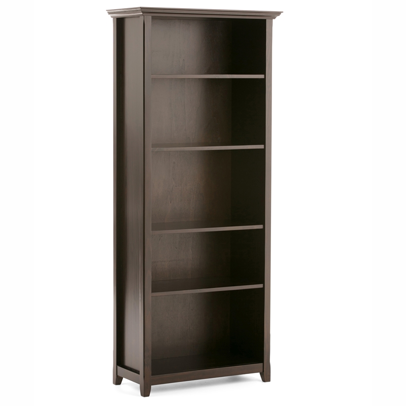 Amherst Solid Wood Transitional 54 inch Wide Desk with 30 inch Wide Bookcase in Hickory Brown (Set of 2)