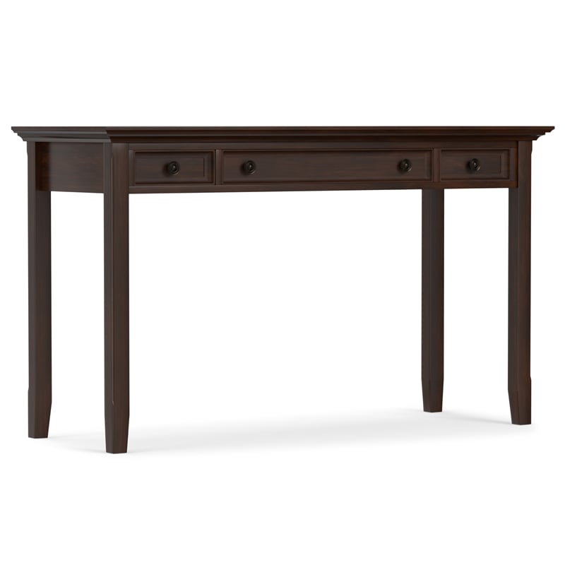Amherst Solid Wood Transitional 54 inch Wide Desk with 30 inch Wide Bookcase in Russet Brown (Set of 2)