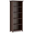 Amherst Solid Wood Transitional 54 inch Wide Desk with 30 inch Wide Bookcase in Russet Brown (Set of 2)