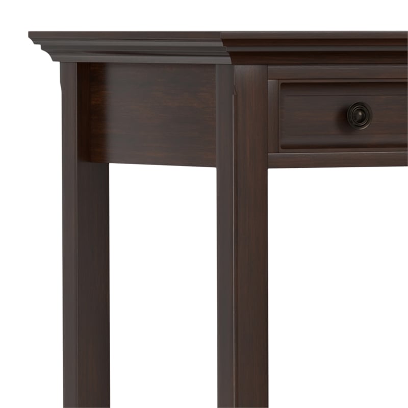 Amherst Solid Wood Transitional 54 inch Wide Desk with 30 inch Wide Bookcase in Russet Brown (Set of 2)
