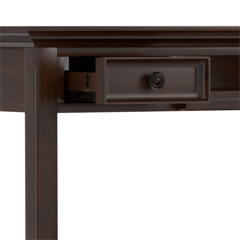 Amherst Solid Wood Transitional 54 inch Wide Desk with 30 inch Wide Bookcase in Russet Brown (Set of 2)