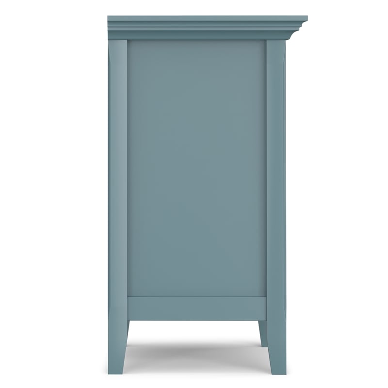 Amherst 24 inch Wide Solid Wood Transitional Bedside Table in French Blue