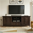 Amherst 84 inch Wide Solid Wood Transitional TV Stand in Brunette Brown/Bronze For TVs up to 90 inches