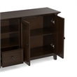 Amherst 84 inch Wide Solid Wood Transitional TV Stand in Brunette Brown/Bronze For TVs up to 90 inches