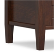 Warm Shaker 20 inch Wide Solid Wood Transitional End Table in Russet Brown