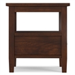 Warm Shaker 20 inch Wide Solid Wood Transitional End Table in Russet Brown