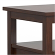 Warm Shaker 20 inch Wide Solid Wood Transitional End Table in Russet Brown