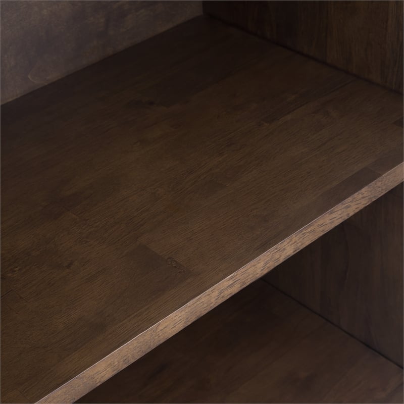 Banting Solid Wood Industrial 48 inch Wide Desk with 30 inch Wide Bookcase in Walnut Brown (Set of 2)