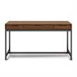 Banting Solid Wood Industrial 60 inch Wide Desk with 30 inch Wide Bookcase in Medium Saddle Brown (Set of 2)