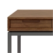 Banting Solid Wood Industrial 60 inch Wide Desk with 30 inch Wide Bookcase in Medium Saddle Brown (Set of 2)