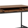 Banting Solid Wood Industrial 60 inch Wide Desk with 30 inch Wide Bookcase in Medium Saddle Brown (Set of 2)