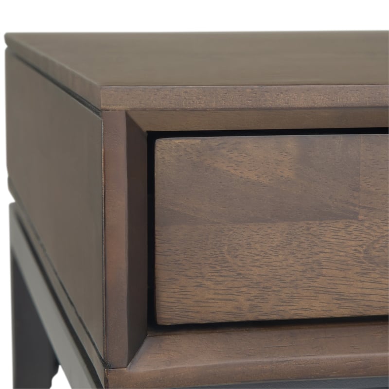 Banting Solid Wood Industrial 60 inch Wide Desk with 64 inch Wide 4 Cubbie Low Bookcase in Walnut Brown (Set of 2)