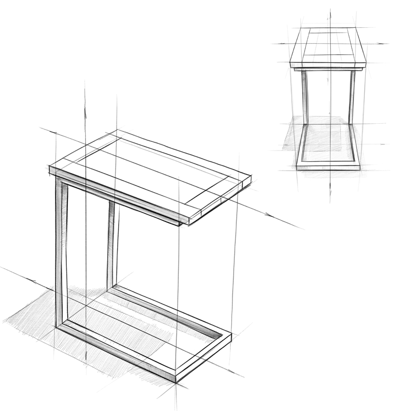 Skyler 16 in Genuine Marble and Iron C Side Table in White Marble