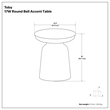Toby 17 in Metal Round Tribal Bell Accent Table in Antique Copper