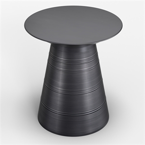 Sheridan 18 inch Wide Contemporary Round Conical Accent Table in Black
