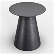 Sheridan 18 inch Wide Contemporary Round Conical Accent Table in Black