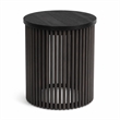 Demy 18 inch Mango Wood and Metal Industrial Accent Table in Black
