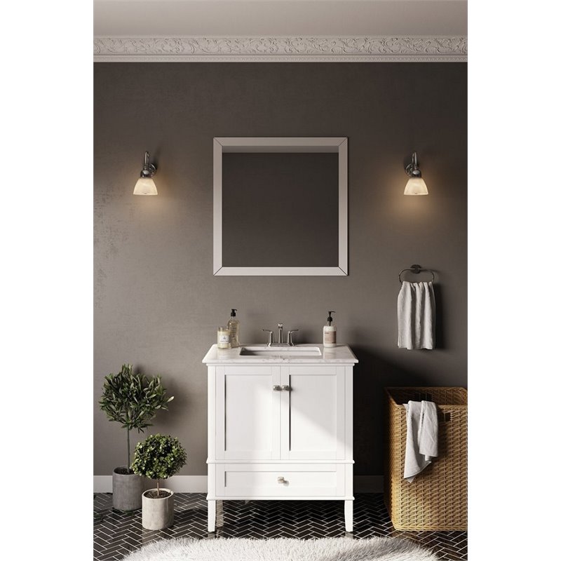 Quartz Faux Marble Top Bathroom Vanity, Simpli Home Chelsea Vanity