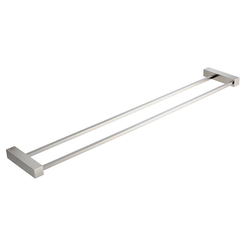 Double towel discount bars brushed nickel