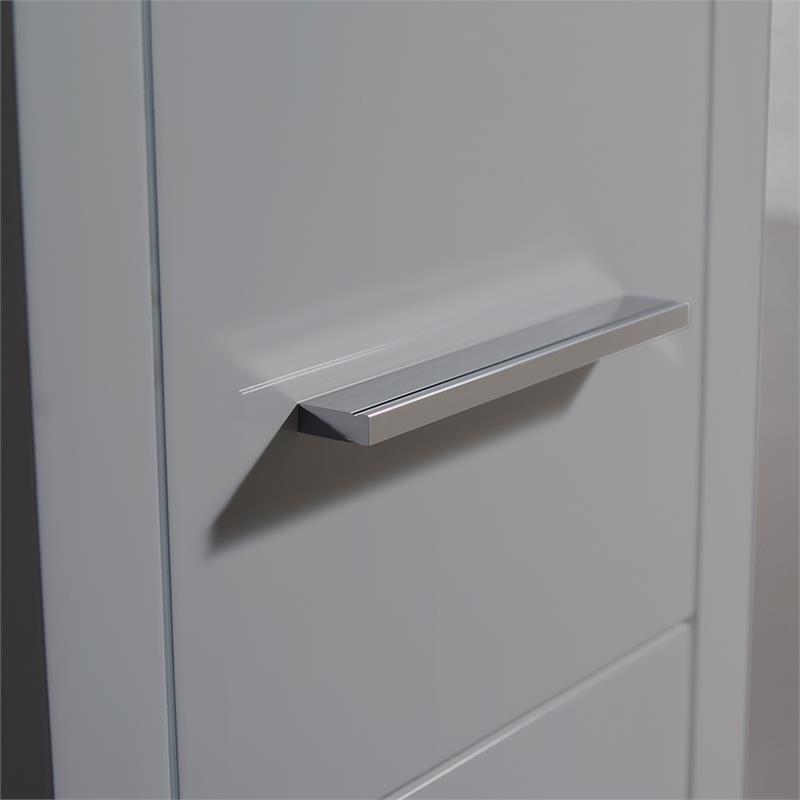 Fresca Torino Tall Modern Wood Bathroom Linen Side Cabinet in Gray